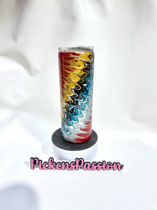 20 Oz Red Glitter Base Bougie Stinger Tumbler