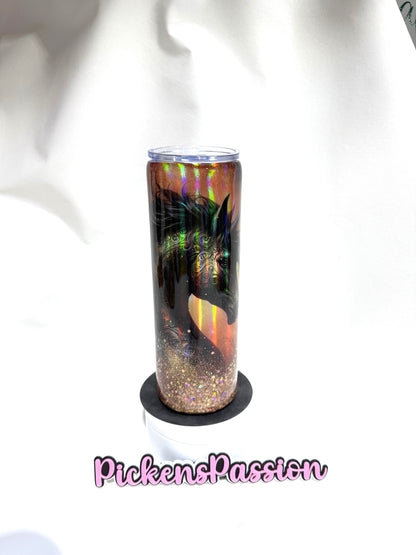 30 Oz Horse Vinyl and Glitter Tumbler