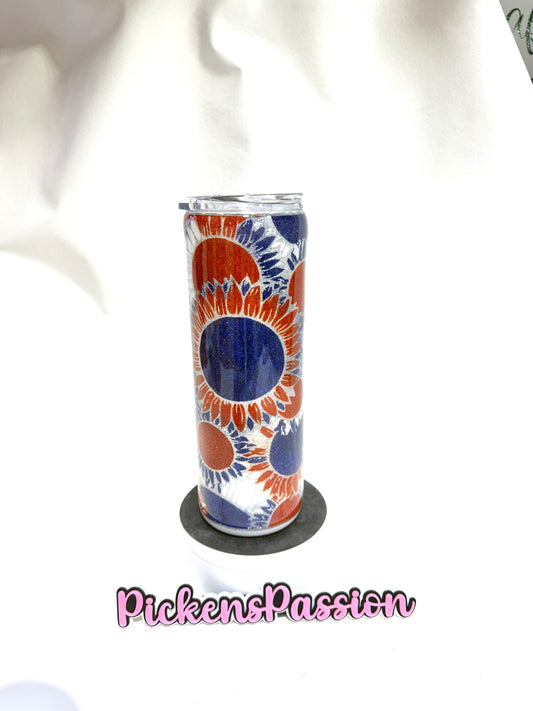 30 Oz Patriotic Sunflower Template