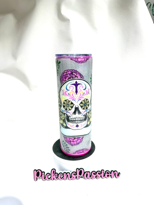 30 Oz Sugar Skull Glitter Template