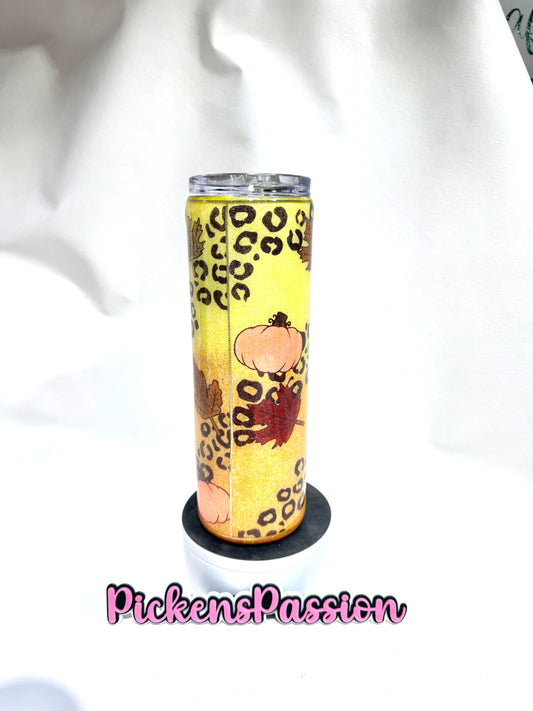 30 Oz Fall and Leopard Glitter Template
