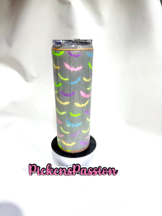 30 Oz Glow Bat Glitter Tumbler