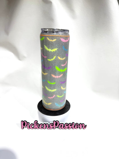30 Oz Glow Bat Glitter Tumbler