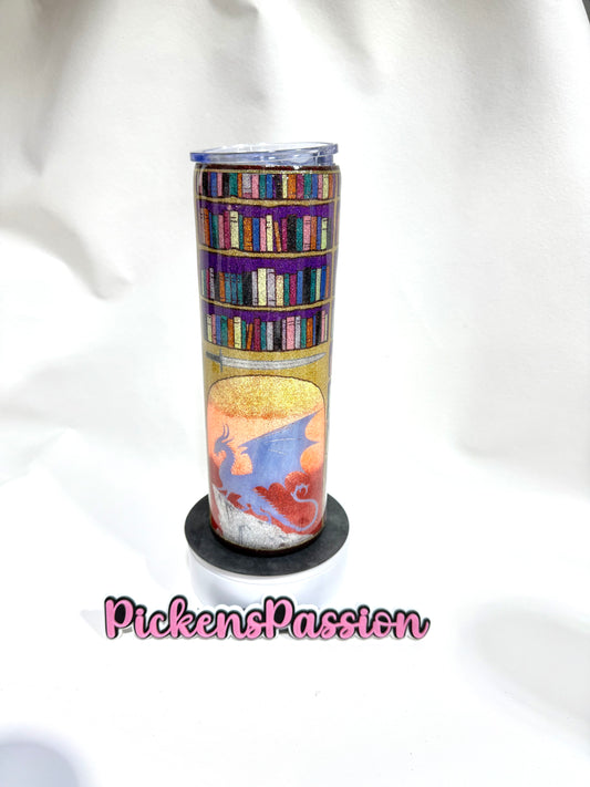 30 Oz Dragon Library Glitter Template