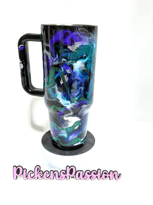 30 Oz Teal and Purple Suspension