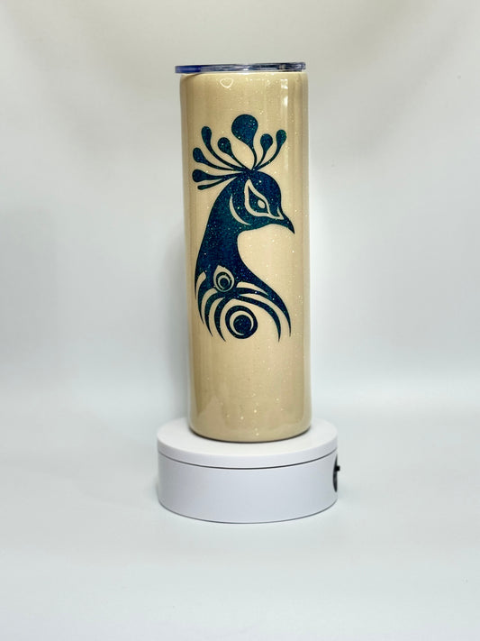 30 Oz Peacock Peekaboo Epoxy Tumbler