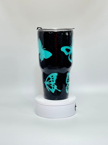 30 Oz Inspirational Butterfly Peekaboo And Epoxy Tumbler