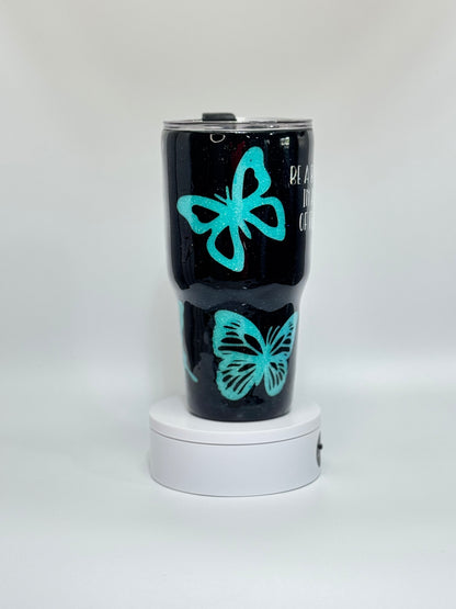 30 Oz Inspirational Butterfly Peekaboo And Epoxy Tumbler