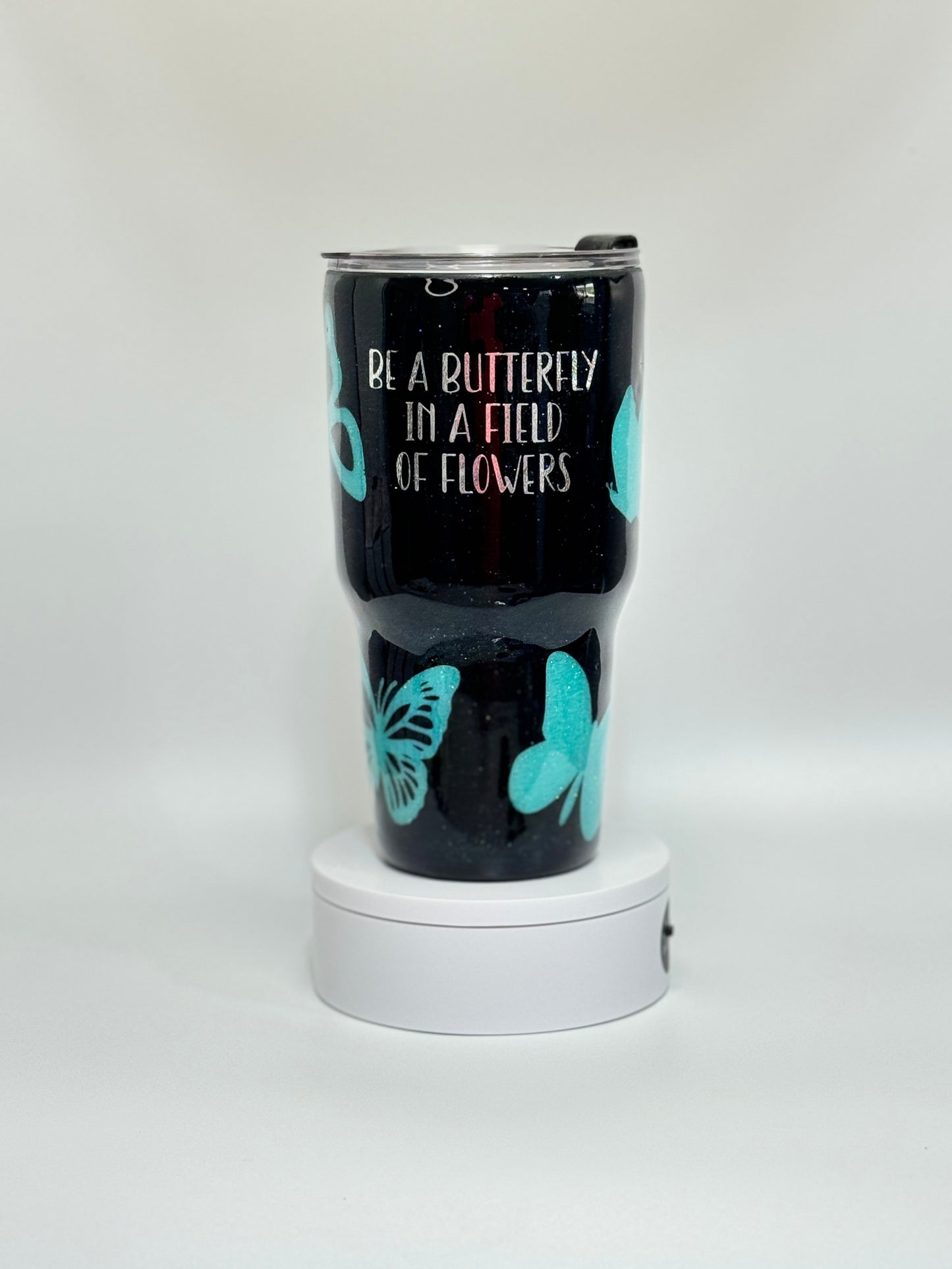 30 Oz Inspirational Butterfly Peekaboo And Epoxy Tumbler