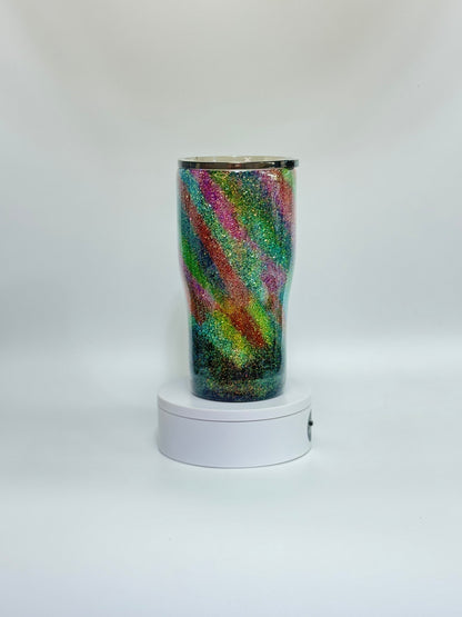 16 Oz Multicolor Glitter Explosion Epoxy Tumbler