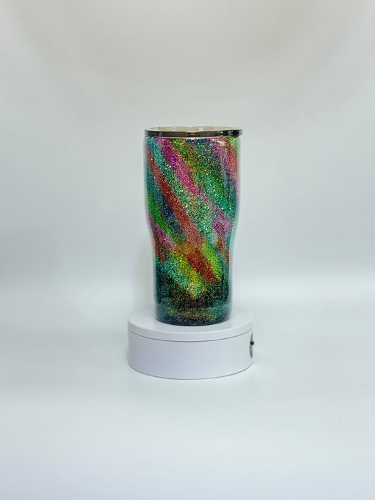 16 Oz Multicolor Glitter Explosion Epoxy Tumbler