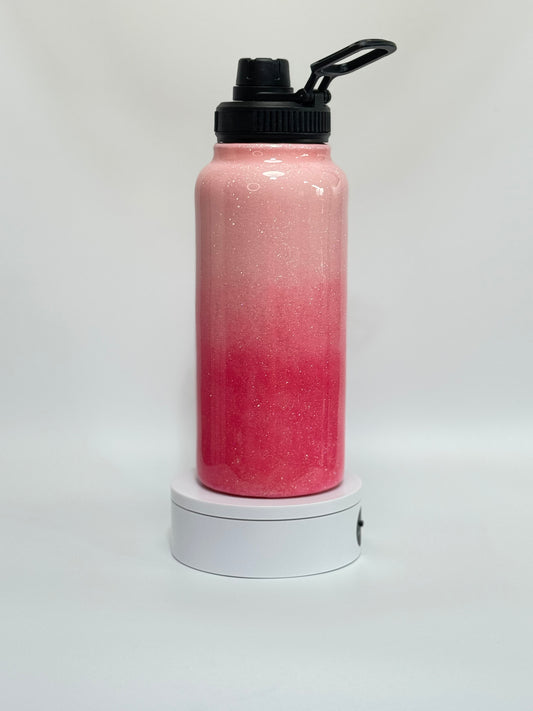 32 Oz Glittering Rose Quartz Epoxy Tumbler