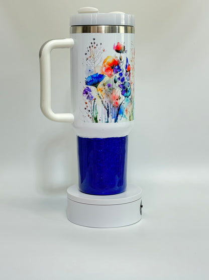 40 Oz Eternal Bloom Sublimated Epoxy Tumbler