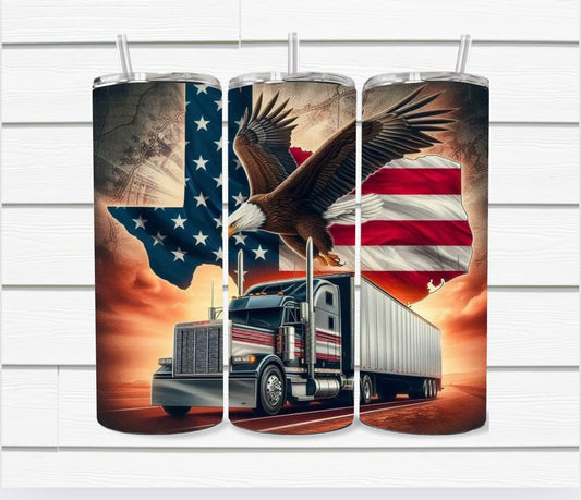 Spectacular Semi-Truck Sublimated Tumblers