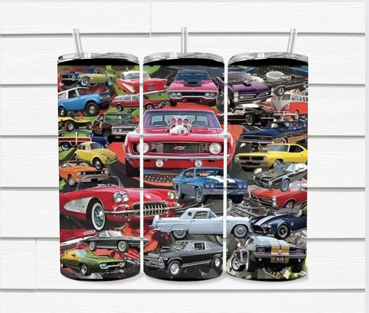 20 Oz Muscle Car Sublimated Tumbler