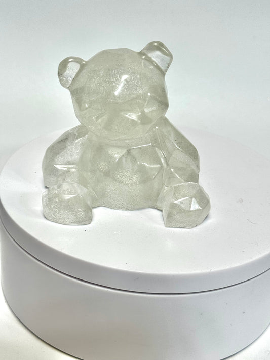 Clear Faceted Bear