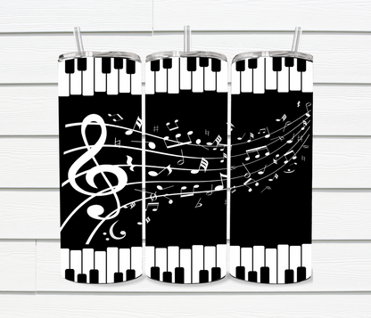 20 Oz Whimsy Musical Notes Sublimated Tumblers