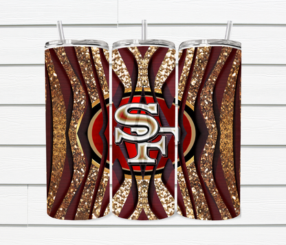 20 Oz SF 49ers Sublimated Tumblers