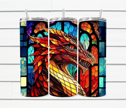 20 Oz Stained Glass Collection Sublimation Tumblers