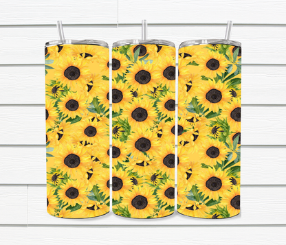 20 Oz Stunning Sunflower Sublimated Tumbler Collection