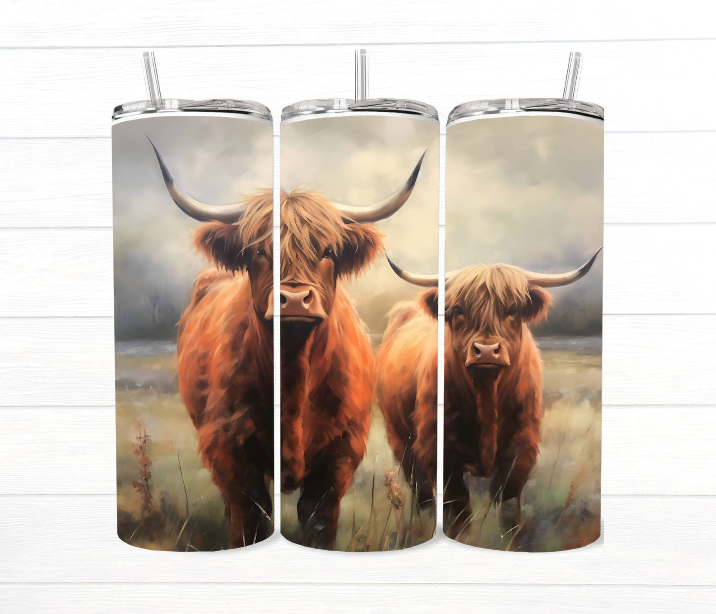 20 Oz Highland Cow Sublimated Tumbler Collection