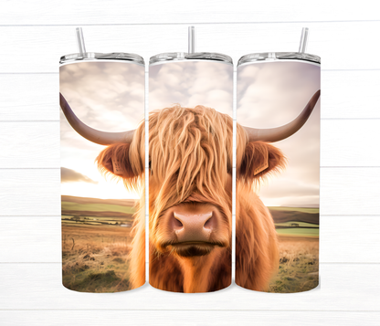 20 Oz Highland Cow Sublimated Tumbler Collection