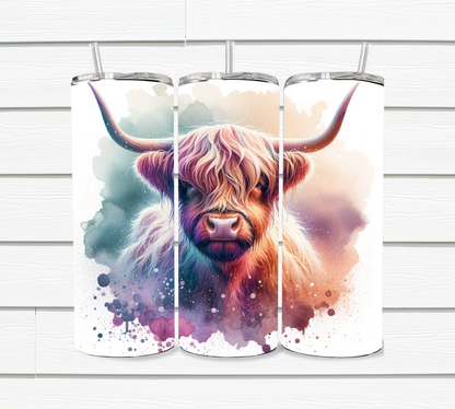 20 Oz Highland Cow Sublimated Tumbler Collection