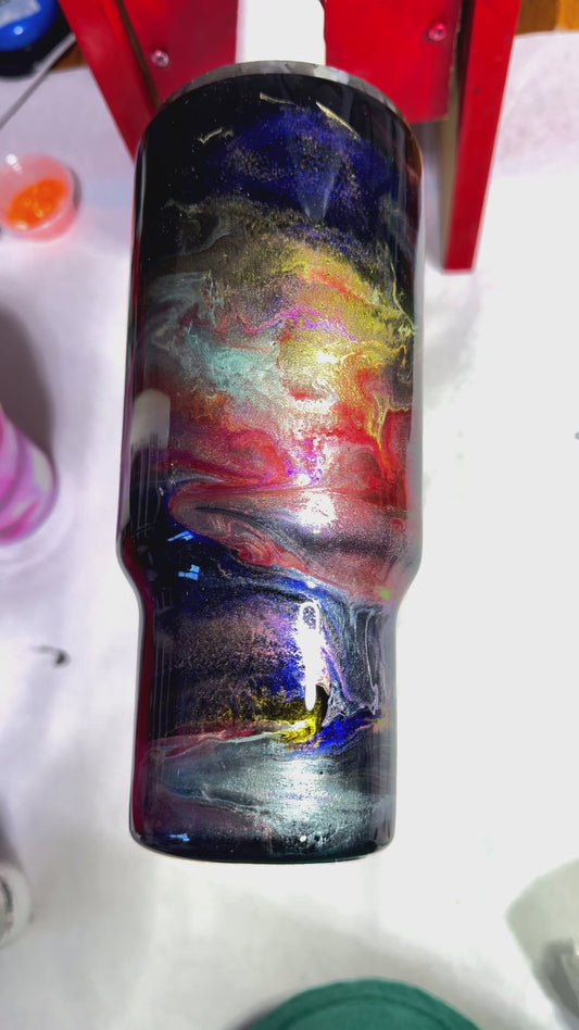 30 Oz Multicolor Swirl Tumbler