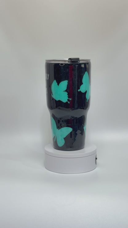 30 Oz Inspirational Butterfly Peekaboo And Epoxy Tumbler