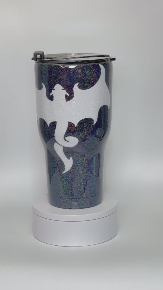 30 Oz Holographic Glitter, Dragon Tumbler