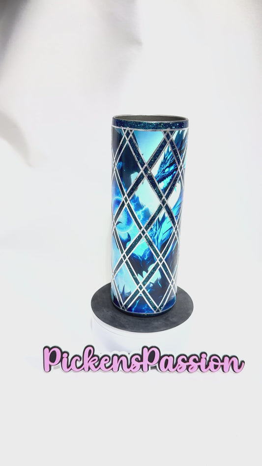 20 Oz Dragon Vinyl and Glitter