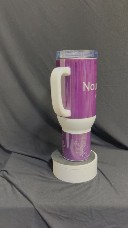 40 Oz Custom Business Logo Tumbler with Handle