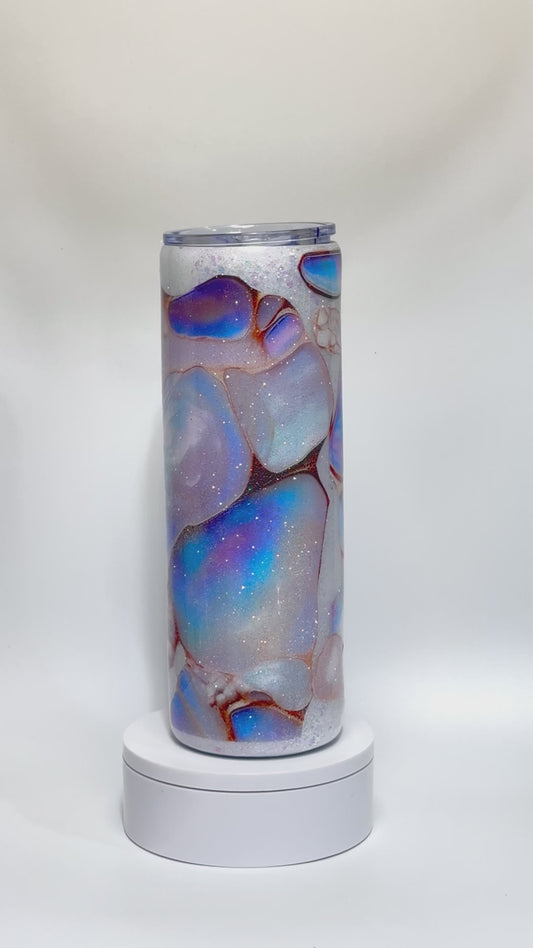 30 Oz Opal Vinyl And Glitter Tumbler