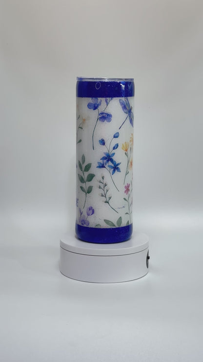 20 Oz Dragonfly Garden Sublimation And Epoxy Tumbler