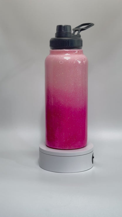 32 Oz Glittering Rose Quartz Epoxy Tumbler