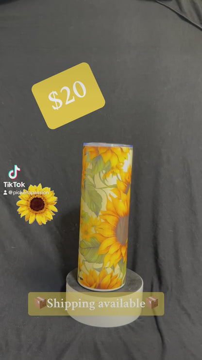 20 Oz Sunflower Sublimation Tumbler