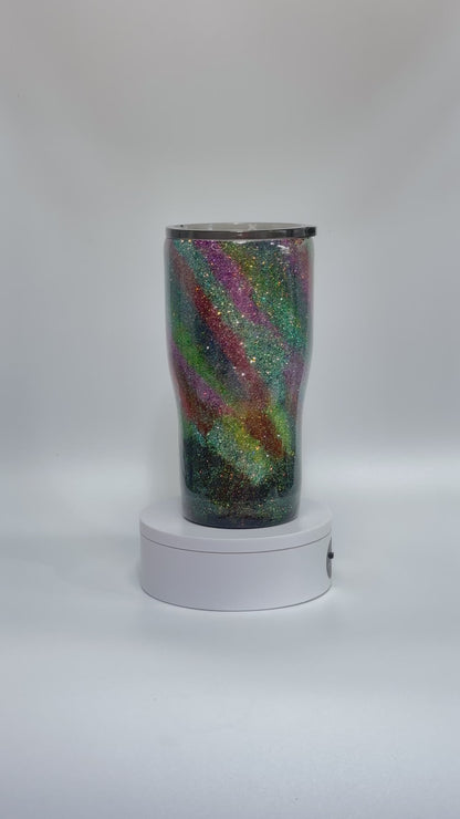 16 Oz Multicolor Glitter Explosion Epoxy Tumbler