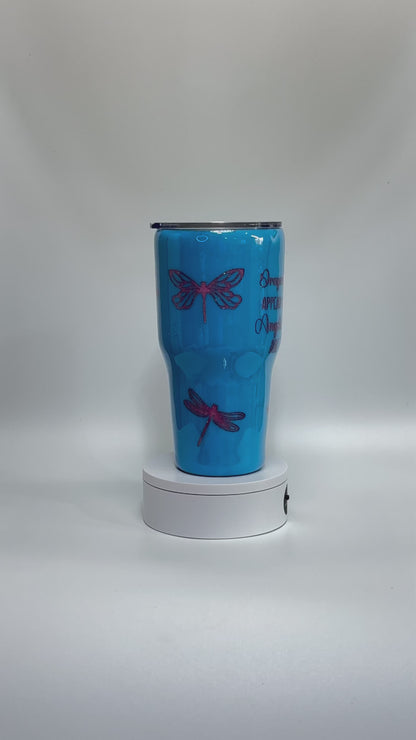 30 Oz Dragonfly Angels Peekaboo And Epoxy Tumbler