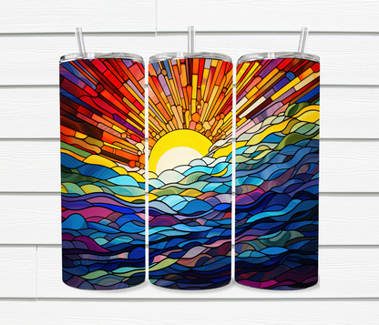 20 Oz Stained Glass Collection Sublimation Tumblers