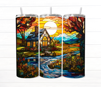 20 Oz Stained Glass Collection Sublimation Tumblers