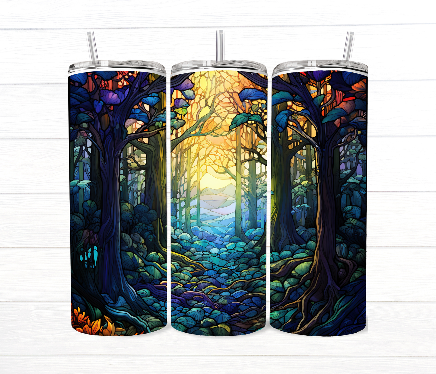 20 Oz Stained Glass Collection Sublimation Tumblers