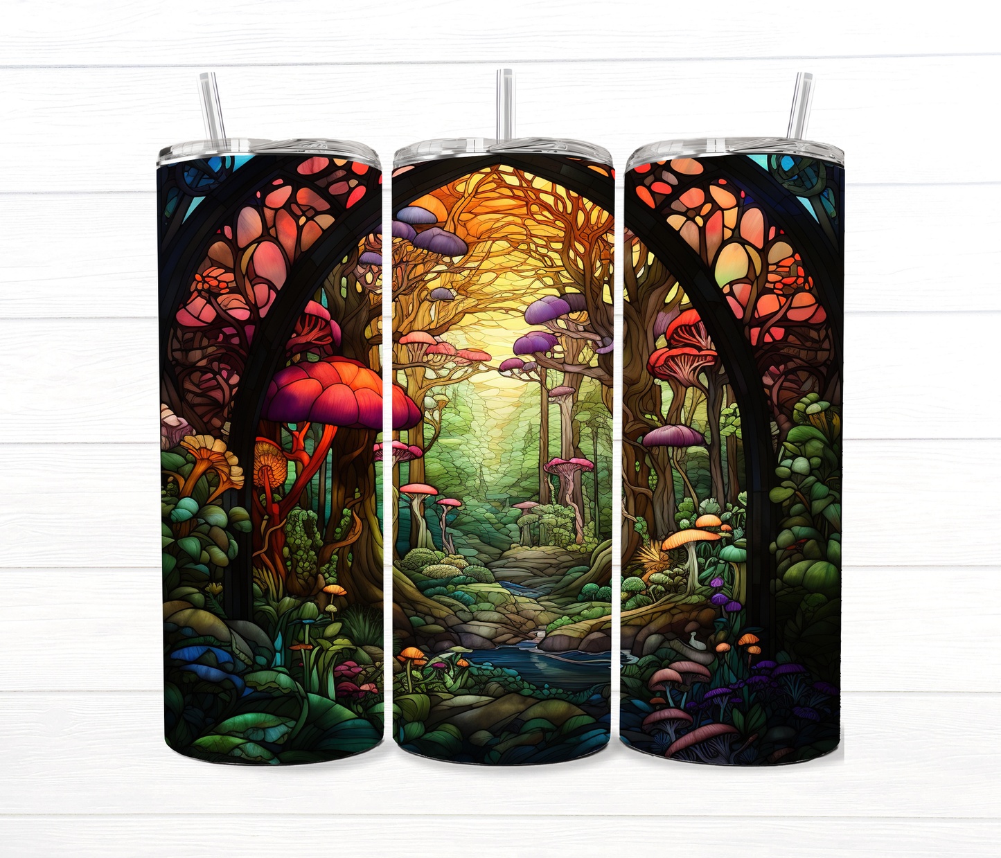 20 Oz Stained Glass Collection Sublimation Tumblers